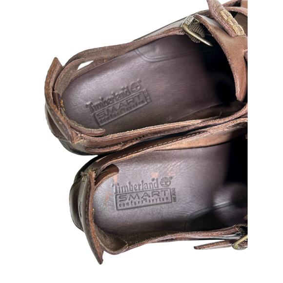 Timberland Smart Comfort System Brown Leather Flats MaryJane Shoes - Picture 9 of 9